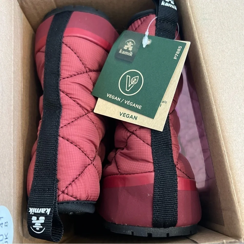 Kamik Quilted Red Slipper Boots